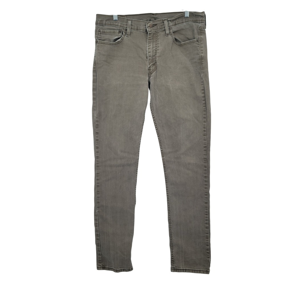Levi's 511 Slim Fit Jeans Mens 36x36 Gray Denim Waterless Stretch Casual Pants